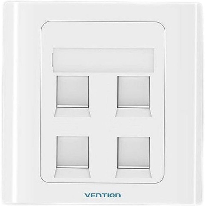 Vention IFFW0 Placa de Pared Tipo 86 con 4 Puertos RJ45 Vention IFFW0 Placa de Pared Tipo 86 con 4 Puertos RJ45